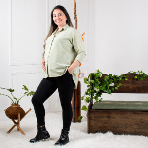 Blusa Camisera Materna Oversize