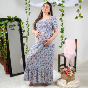 Vestido Materno Largo Bolero